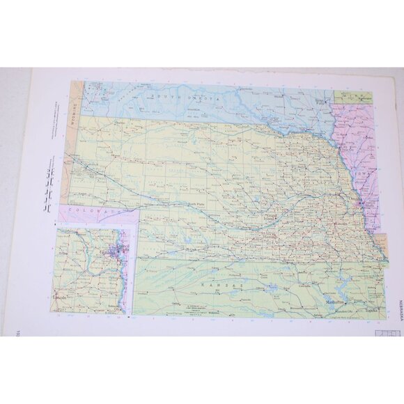 Nebraska Nevada Cosmopolitan Atlas Map Vintage 92103 - Picture 4 of 5
